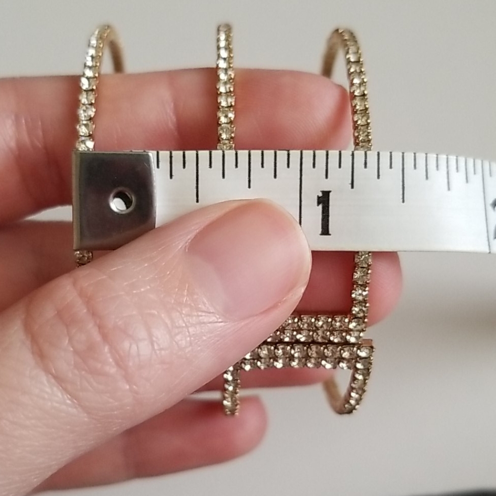 Gold Rhinestone Cuff - Picture 5 of 6
